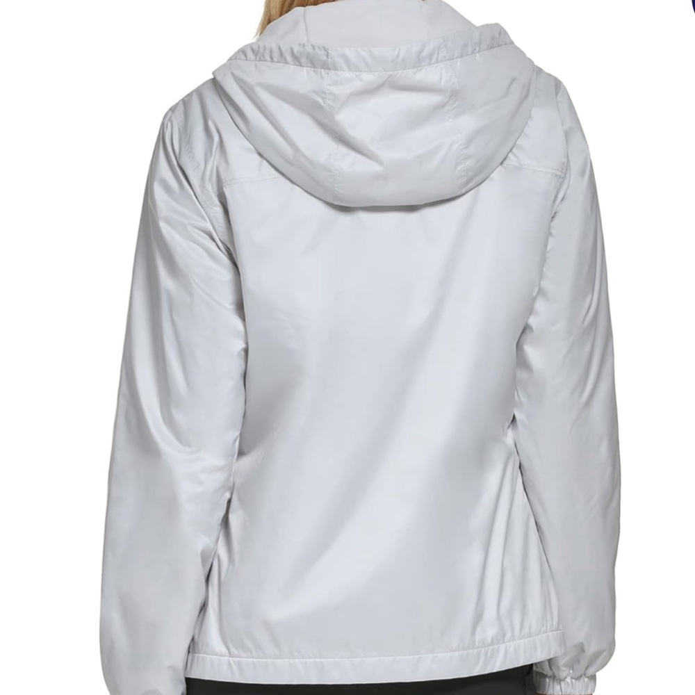 🟣 LIKE NEW! Calvin Klein Womens Zip Front Light Green Windbreaker size Large - Picture 3 of 8